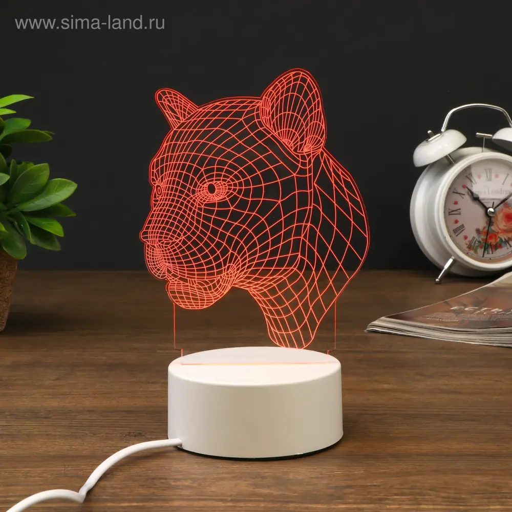 Фото 2 Ночник светодиодный с выключателем Risalux 4438004 Пантера Фото 2 Ночник светодиодный с выключателем Risalux 4438004 Пантера