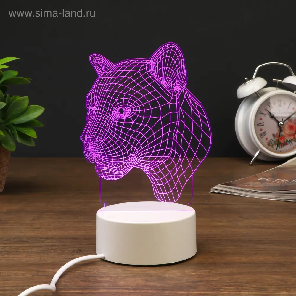 Фото 3 Ночник светодиодный с выключателем Risalux 4438004 Пантера Фото 3 Ночник светодиодный с выключателем Risalux 4438004 Пантера