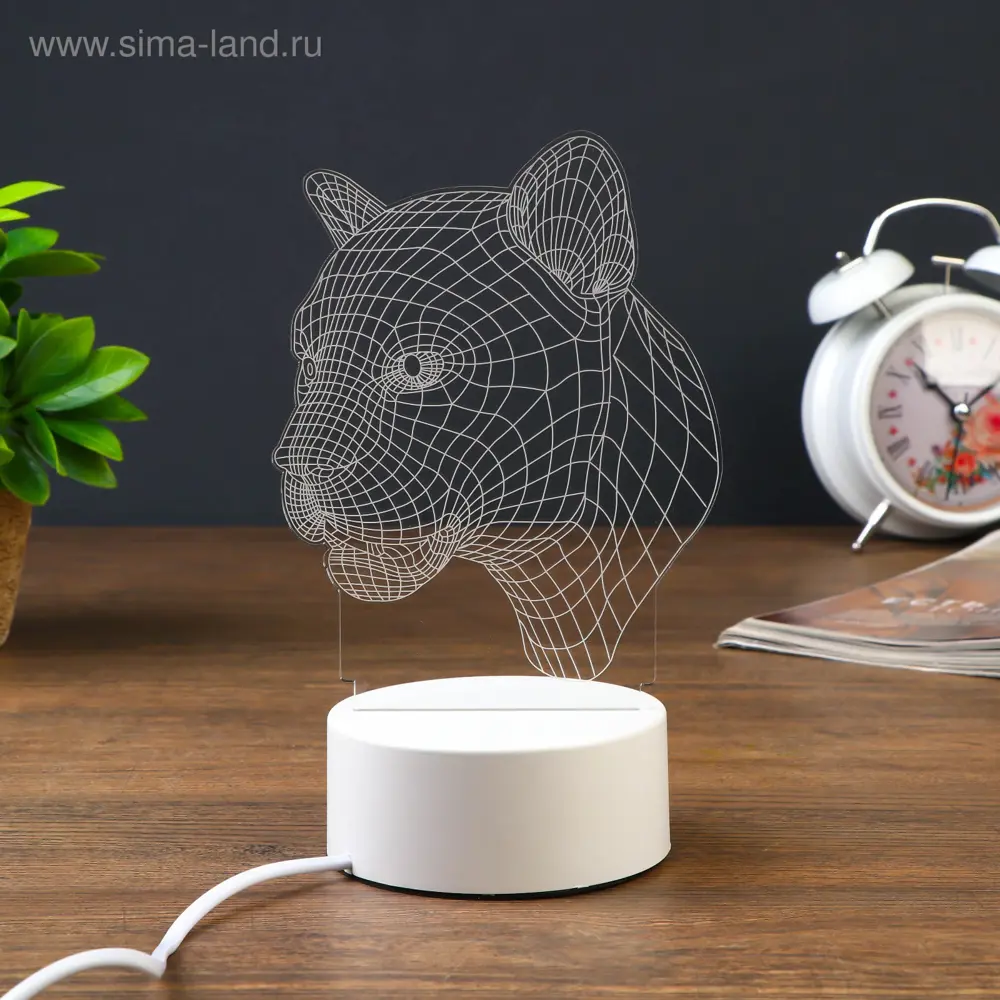 Фото 4 Ночник светодиодный с выключателем Risalux 4438004 Пантера Фото 4 Ночник светодиодный с выключателем Risalux 4438004 Пантера