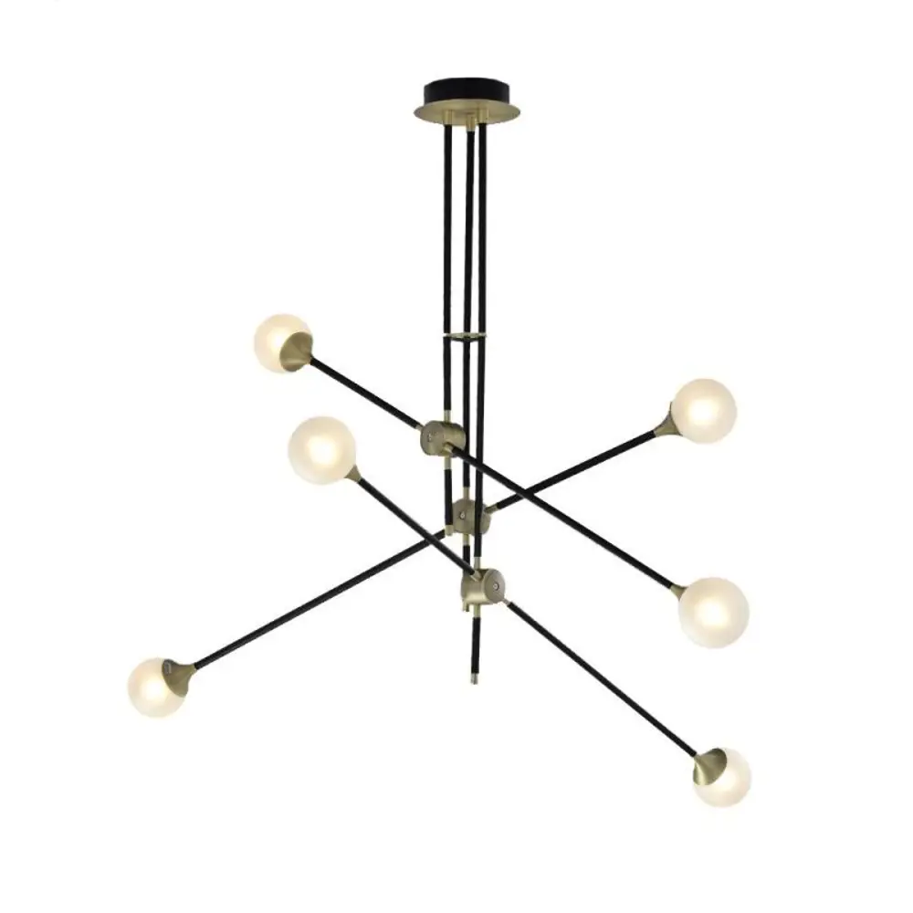 Фото Люстра подвесная Milosh tendence 0701cl-6bk 6 ламп 15 м² цвет черный Фото Люстра подвесная Milosh tendence 0701cl-6bk 6 ламп 15 м² цвет черный