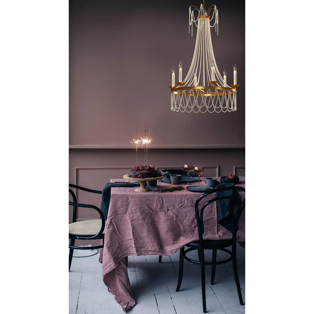 Фото 8 Люстра подвесная Milosh tendence 0889cl-6gd 6 ламп 12 м² цвет золото Фото 8 Люстра подвесная Milosh tendence 0889cl-6gd 6 ламп 12 м² цвет золото