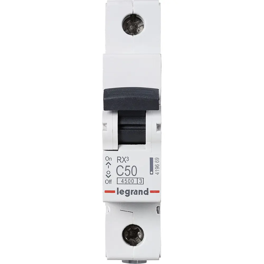 Фото 3 Автоматический выключатель Legrand RX3 1P C50 А 4.5 кА