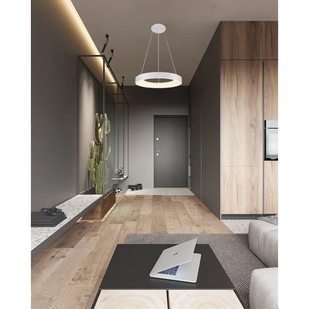 Фото 2 Светильник подвесной светодиодный Milosh tendence Milosh tendence 0684cl-50wt 17 м² теплый белый (желтый) свет цвет белый Фото 2 Светильник подвесной светодиодный Milosh tendence Milosh tendence 0684cl-50wt 17 м² теплый белый (желтый) свет цвет белый