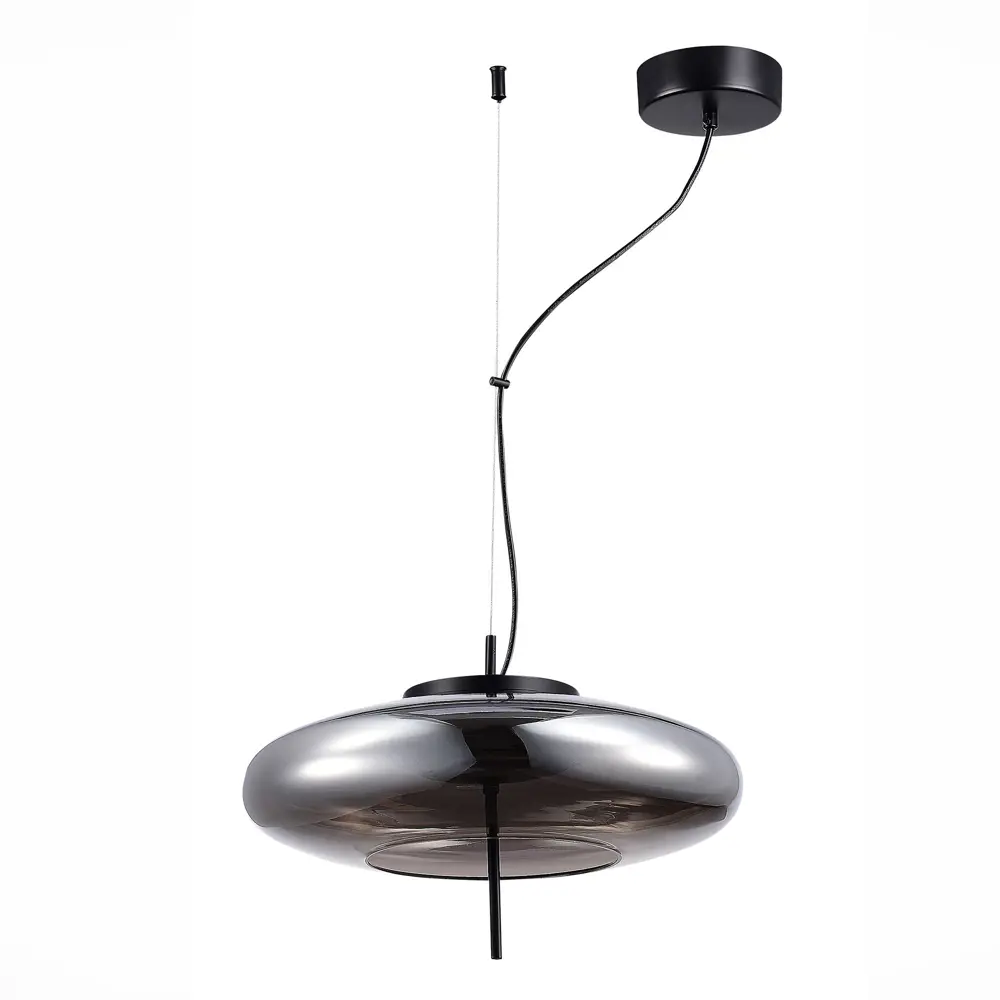 Фото 2 Светильник подвесной светодиодный St luce Helia sl6500.403.01 6 м² теплый белый (желтый) свет цвет черный Фото 2 Светильник подвесной светодиодный St luce Helia sl6500.403.01 6 м² теплый белый (желтый) свет цвет черный