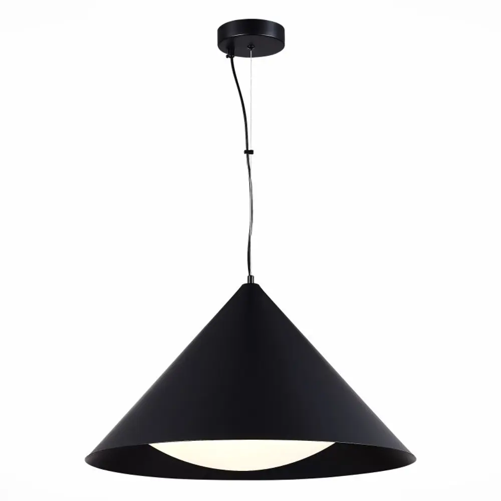 Фото Светильник подвесной светодиодный St luce Tresor sl6501.423.01 9 м² теплый белый (желтый) свет цвет черный Фото Светильник подвесной светодиодный St luce Tresor sl6501.423.01 9 м² теплый белый (желтый) свет цвет черный