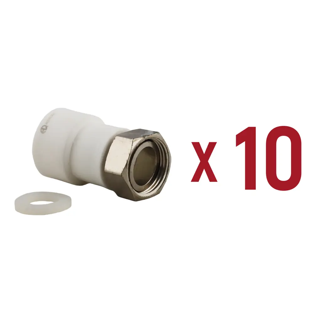 Фото Муфта комбинированная Aqualink 3/4"x25 мм ВП-ВР полипропилен 10 шт k16718 Фото Муфта комбинированная Aqualink 3/4"x25 мм ВП-ВР полипропилен 10 шт k16718