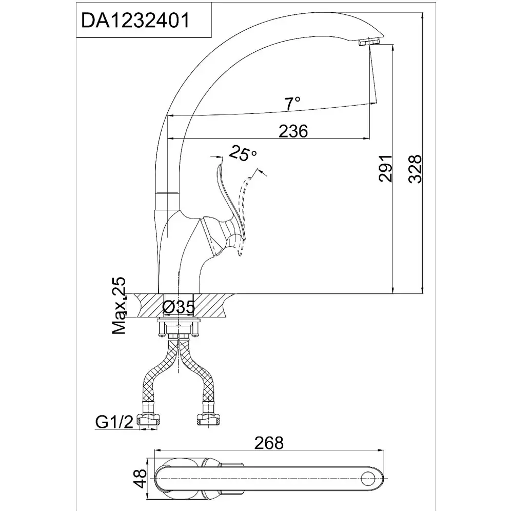 Фото 2 Смеситель для кухни D&K DA1232401