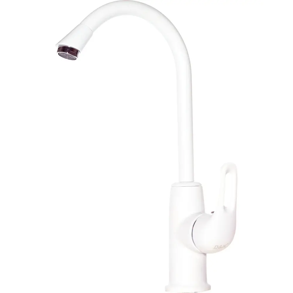 Фото Однорычажный смеситель с изливом 25.6 см Rhein.Eucharius цвет белый