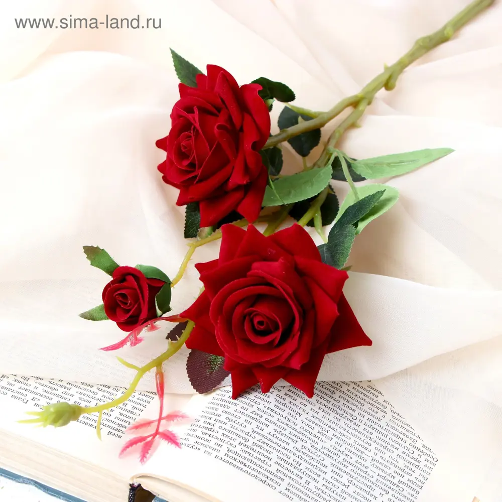Фото Цветы искусственные Simaland Розы с шипами Фото Цветы искусственные Simaland Розы с шипами