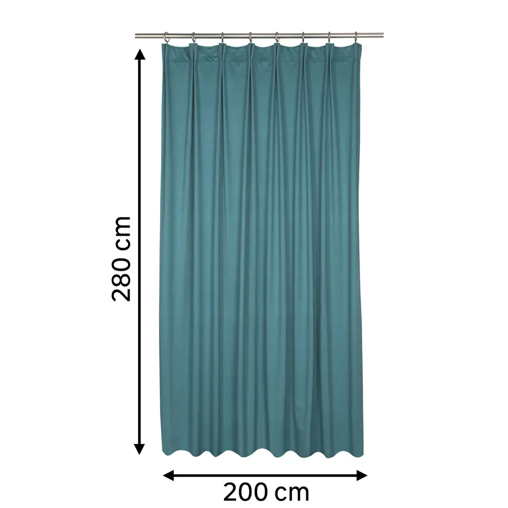 Фото 3 Штора на ленте Inspire Alia 200x280 см цвет зеленый Фото 3 Штора на ленте Inspire Alia 200x280 см цвет зеленый