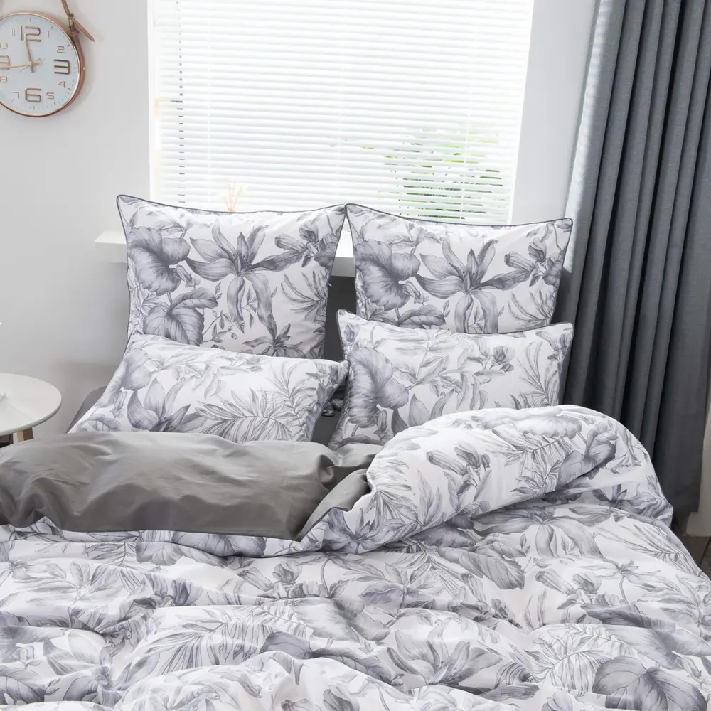 Фото 2 Комплект постельного белья Sofi de Marko Габби 2х-5387, двуспальный, сатин, серый Фото 2 Комплект постельного белья Sofi de Marko Габби 2х-5387, двуспальный, сатин, серый