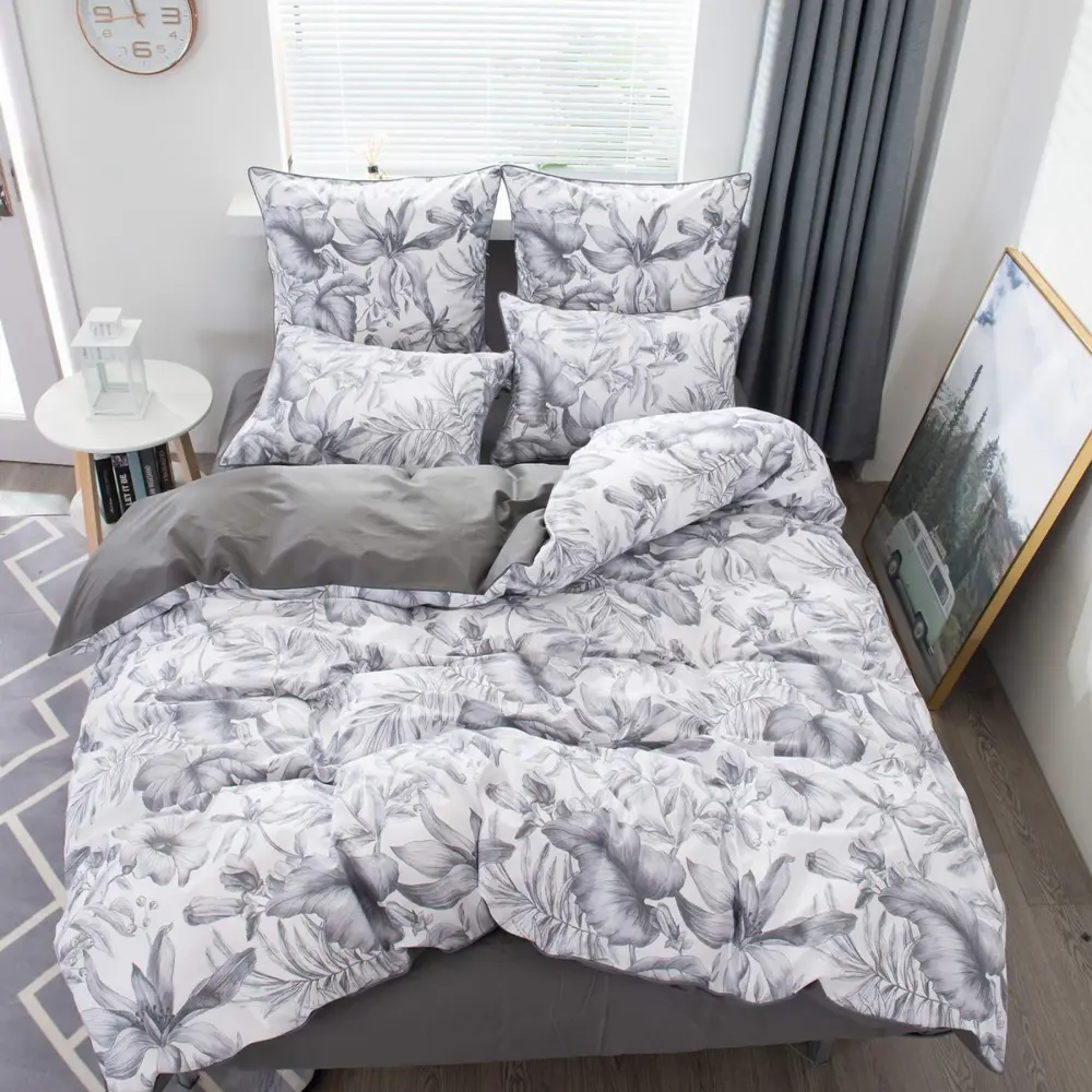 Фото 3 Комплект постельного белья Sofi de Marko Габби 2х-5387, двуспальный, сатин, серый Фото 3 Комплект постельного белья Sofi de Marko Габби 2х-5387, двуспальный, сатин, серый