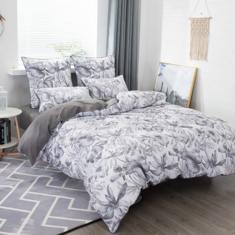 Фото 5 Комплект постельного белья Sofi de Marko Габби 2х-5387, двуспальный, сатин, серый Фото 5 Комплект постельного белья Sofi de Marko Габби 2х-5387, двуспальный, сатин, серый