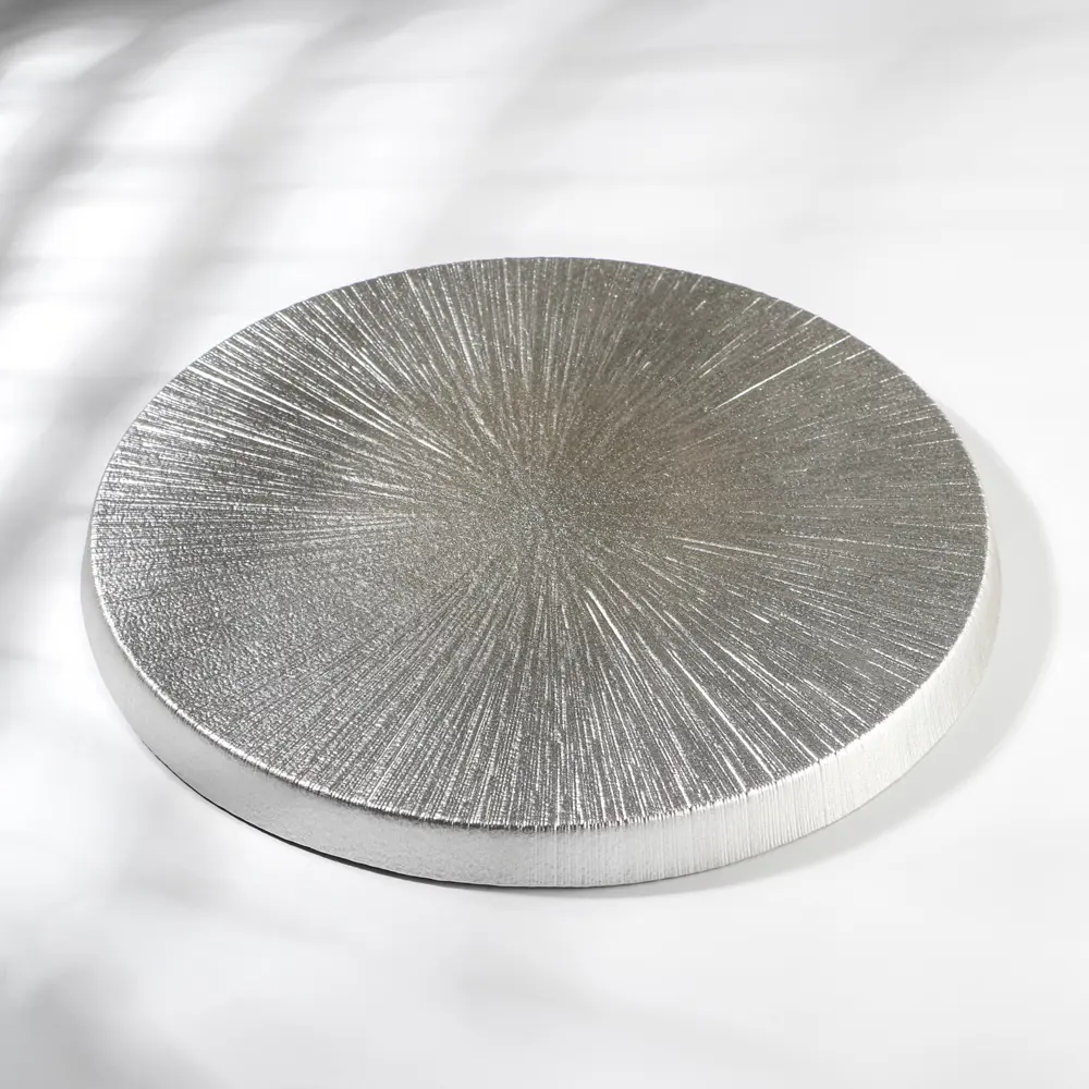 Фото 3 Блюдо сервировочное Akcam Кувшинка Нимфея 28x2x28 см стекло цвет серый Фото 3 Блюдо сервировочное Akcam Кувшинка Нимфея 28x2x28 см стекло цвет серый