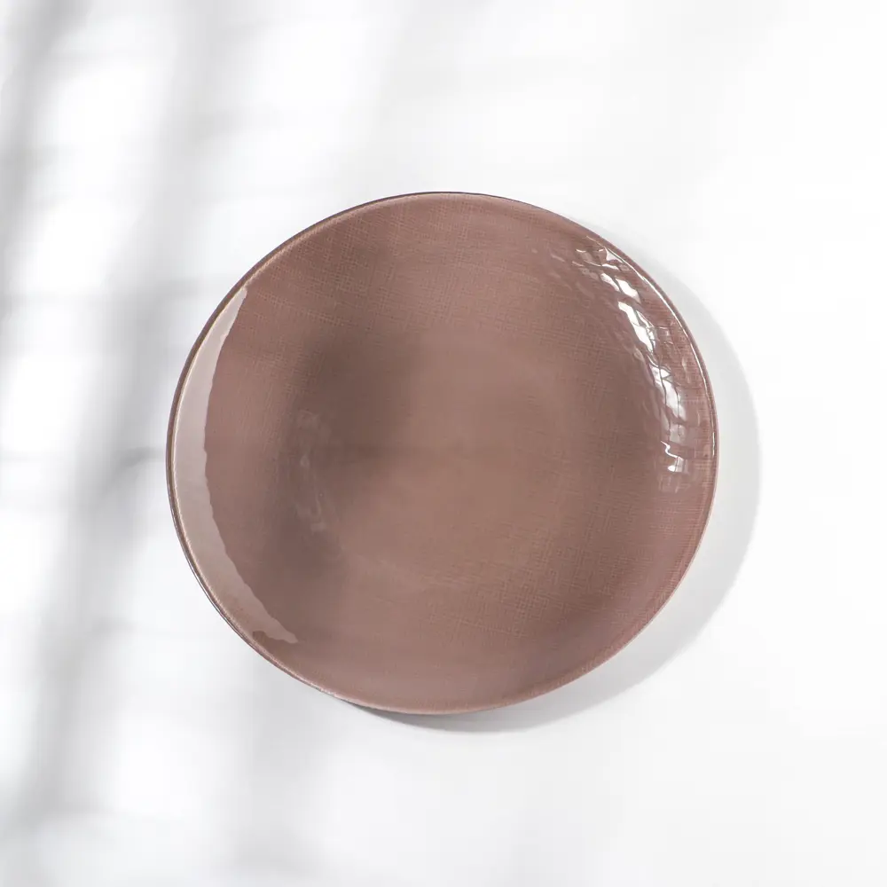 Фото 2 Блюдо сервировочное Akcam Мокко 21x2x21 см стекло цвет коричневый Фото 2 Блюдо сервировочное Akcam Мокко 21x2x21 см стекло цвет коричневый