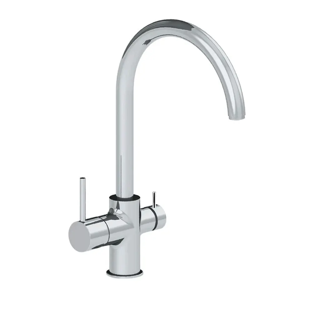 Фото Смеситель для кухни однорычажный Azario AZ15164421 излив 25.6 см цвет хром