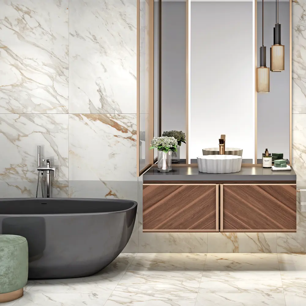 Фото Керамогранит Arcadia Ceramica Calacatta Oro 60x120 см 1.44 м² глянцевый цвет белый Фото Керамогранит Arcadia Ceramica Calacatta Oro 60x120 см 1.44 м² глянцевый цвет белый