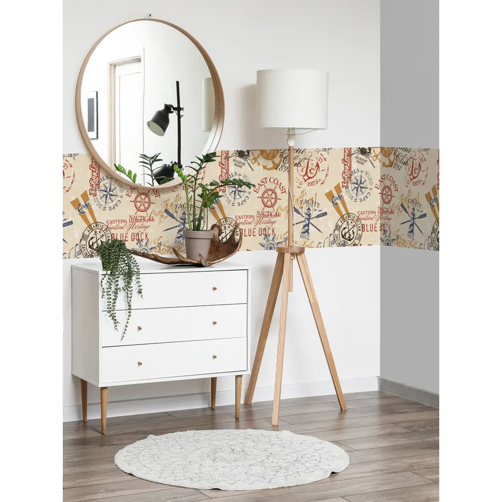 Фото 2 Декоративная самоклеящаяся пленка Dekorio 221002006 47x280 см цвет бежевый/красный/бордо