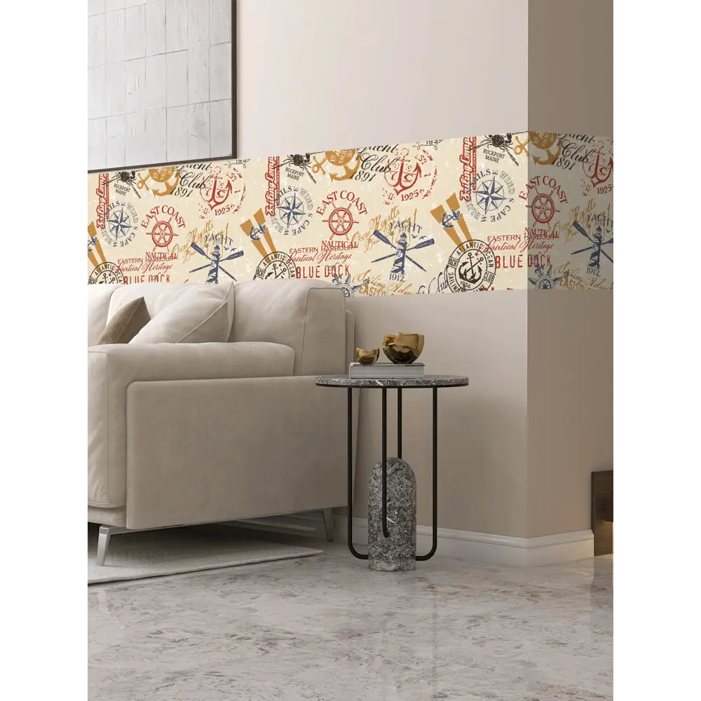 Фото 5 Декоративная самоклеящаяся пленка Dekorio 221002006 47x280 см цвет бежевый/красный/бордо