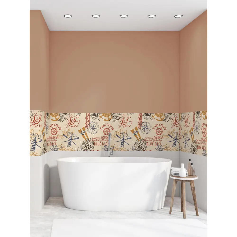 Фото 4 Декоративная самоклеящаяся пленка Dekorio 221002006 47x280 см цвет бежевый/красный/бордо