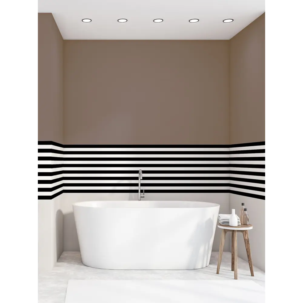 Фото 2 Декоративная самоклеящаяся пленка Dekorio 221002069 47x280 см цвет белый/черный