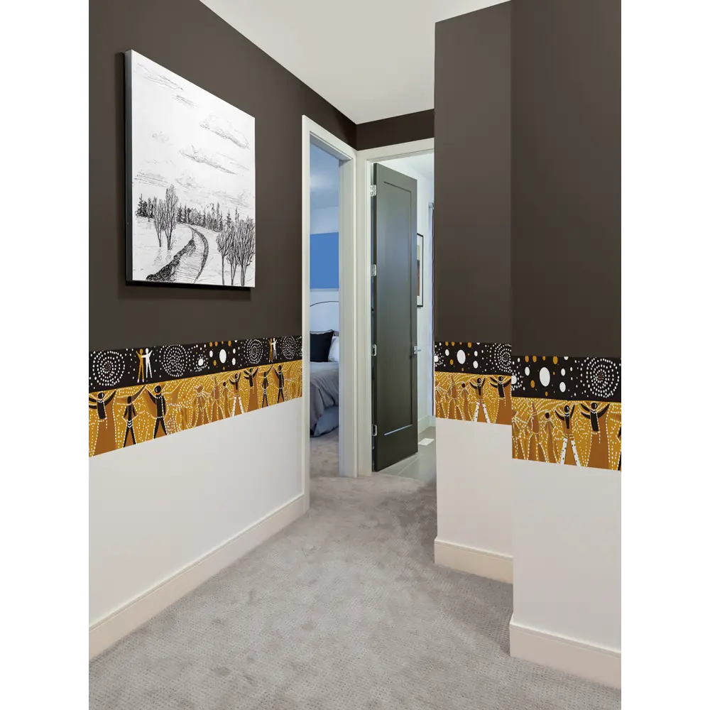 Фото 3 Декоративная самоклеящаяся пленка Dekorio 221002121 47x280 см цвет желтый/золото/черный