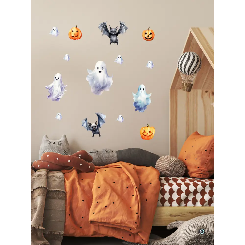 Фото 3 Наклейки на стену для оформление праздника, украшение на Хеллоуин Halloween Фото 3 Наклейки на стену для оформление праздника, украшение на Хеллоуин Halloween