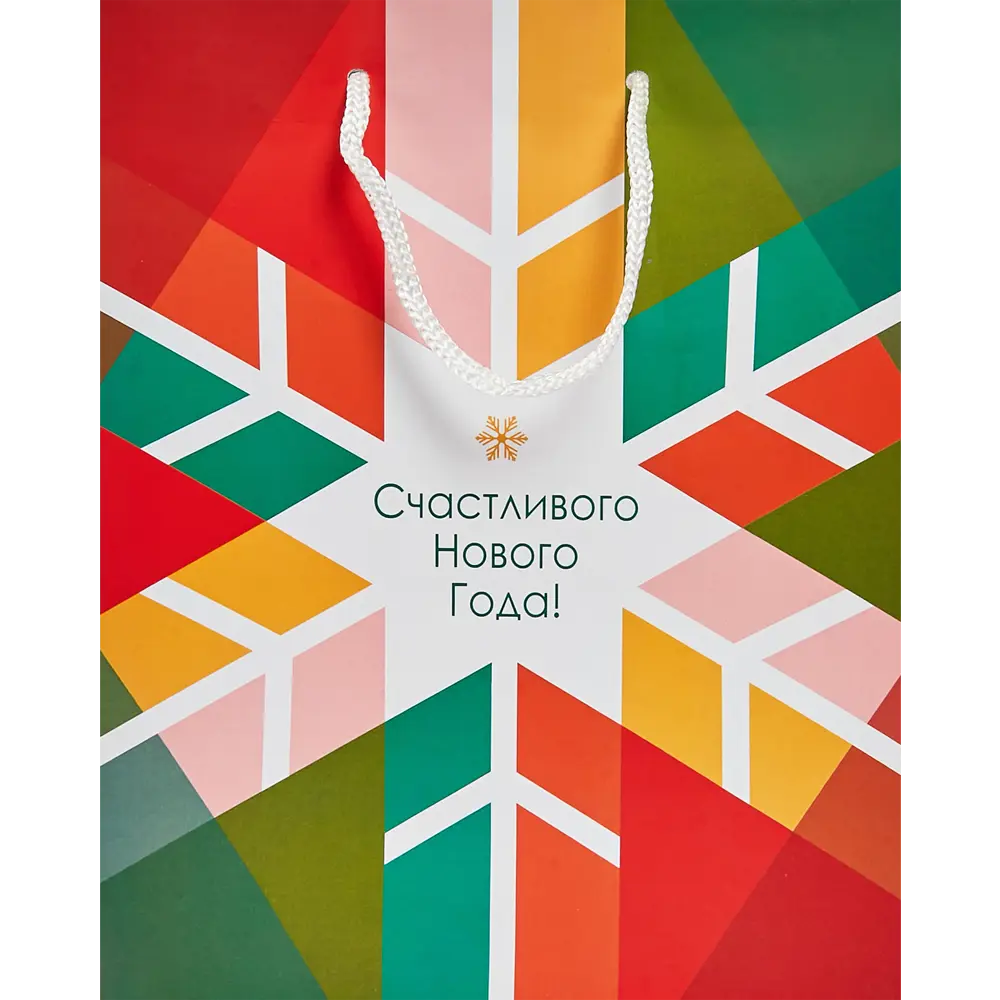Фото 2 Пакет подарочный «Снежинка» 22.9x17.8 см цвет разноцветный Фото 2 Пакет подарочный «Снежинка» 22.9x17.8 см цвет разноцветный
