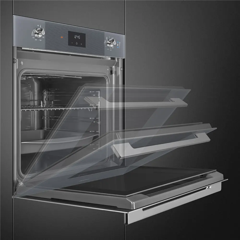 Фото 7 Электрический встраиваемый духовой шкаф Smeg SO6100S2S 59.7x59.2x54.8 см цвет черный Фото 7 Электрический встраиваемый духовой шкаф Smeg SO6100S2S 59.7x59.2x54.8 см цвет черный