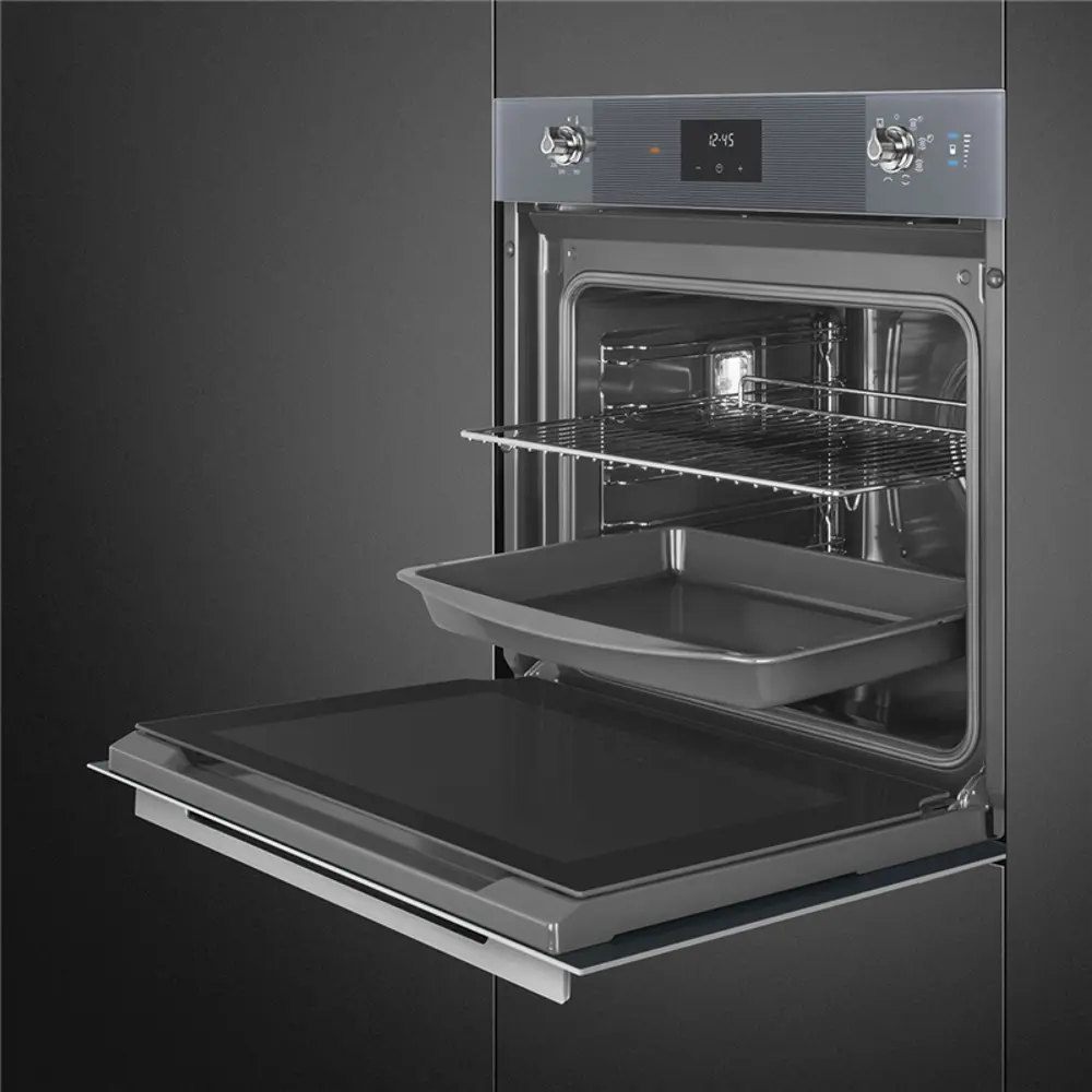 Фото 3 Электрический встраиваемый духовой шкаф Smeg SO6100S2S 59.7x59.2x54.8 см цвет черный Фото 3 Электрический встраиваемый духовой шкаф Smeg SO6100S2S 59.7x59.2x54.8 см цвет черный