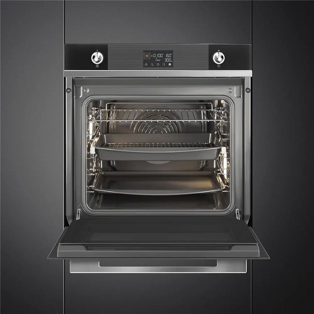 Фото 3 Электрический встраиваемый духовой шкаф Smeg SO6102TN 59.7x59.2x57.1 см цвет черный Фото 3 Электрический встраиваемый духовой шкаф Smeg SO6102TN 59.7x59.2x57.1 см цвет черный