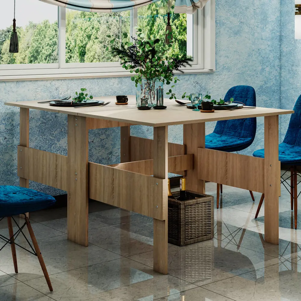 Фото 3 Кухонный стол прямоугольный BTS СтандартСК-С 22.40-160x75x100 см ЛДСП цвет дуб сонома