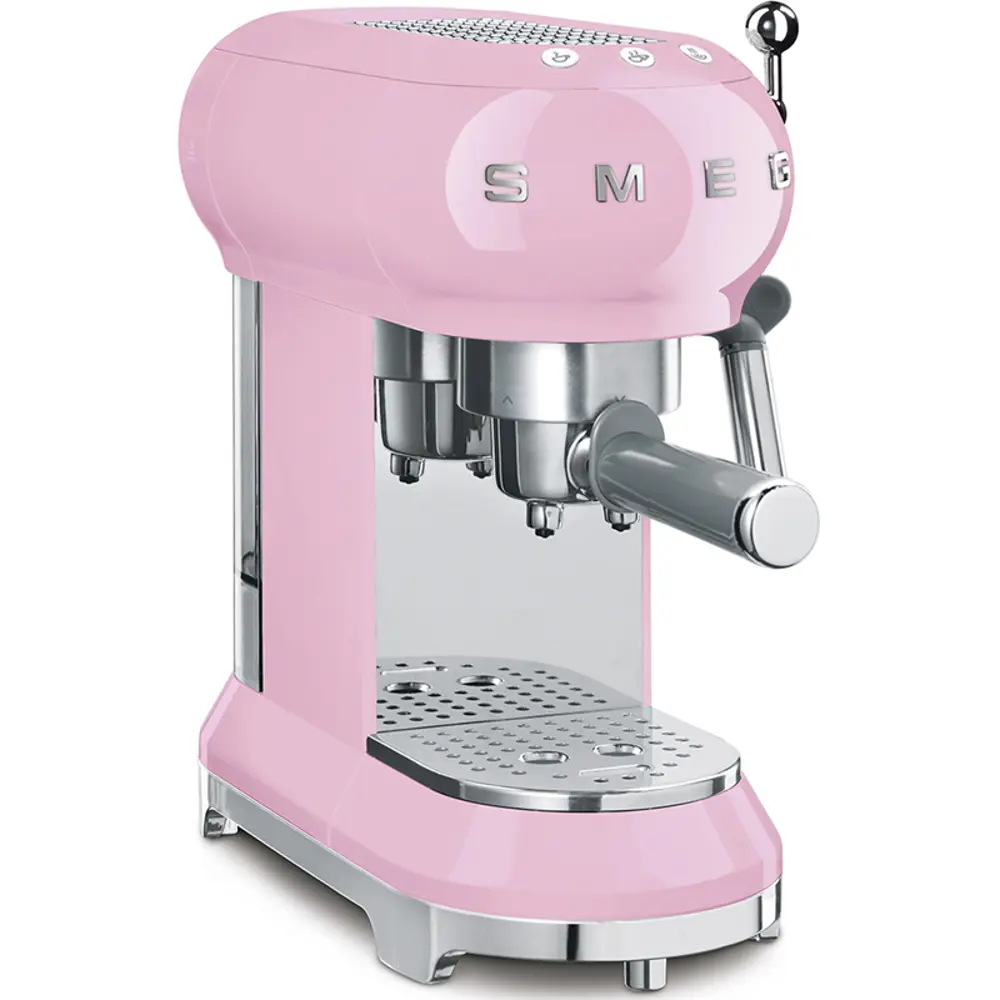 Фото Рожковая кофеварка Smeg ECF01PKEU цвет розовый Фото Рожковая кофеварка Smeg ECF01PKEU цвет розовый