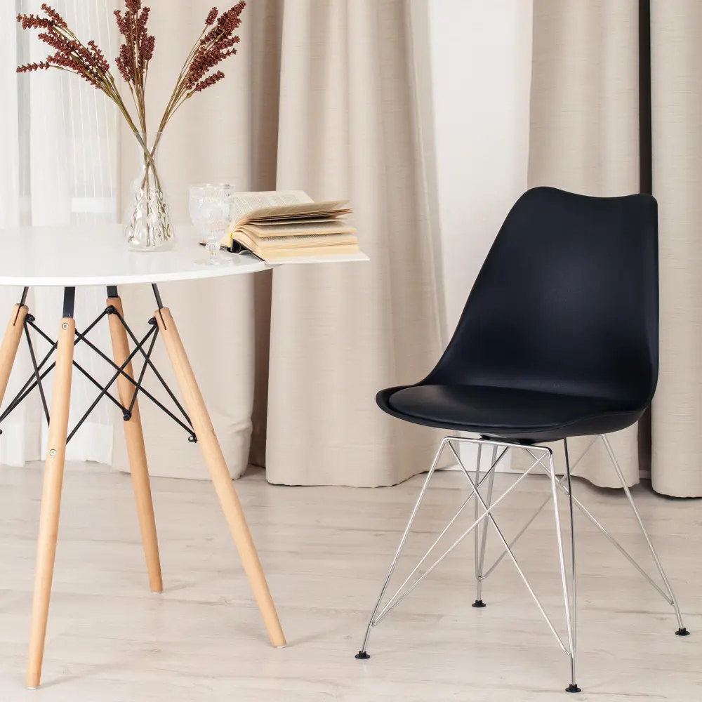 Фото 2 Кухонный стул Tetchair TULIP IRON CHAIR (mod.EC-123) 83x48x54 см пластик цвет сталь 14176 Фото 2 Кухонный стул Tetchair TULIP IRON CHAIR (mod.EC-123) 83x48x54 см пластик цвет сталь 14176