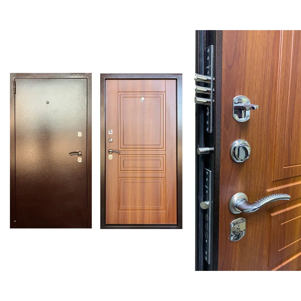 Фото Входная дверь Аргус Мини левый 180х96см цвет дуб рустикальный