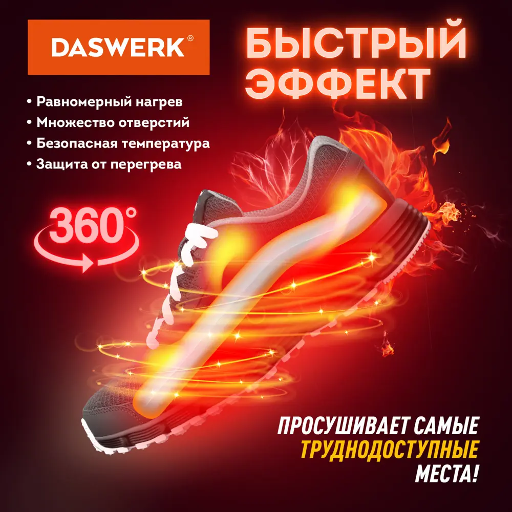 Фото 3 Сушилка для обуви с таймером Daswerk Das Haus 456202 цвет белый матовый Фото 3 Сушилка для обуви с таймером Daswerk Das Haus 456202 цвет белый матовый
