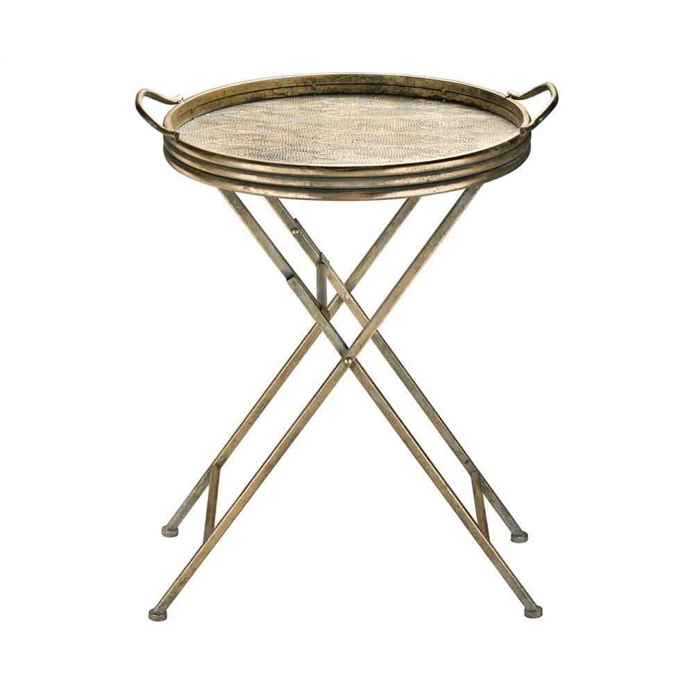 Фото Кофейный столик круглый Гласар 49x42x61 см жёлтый/золотой Фото Кофейный столик круглый Гласар 49x42x61 см жёлтый/золотой