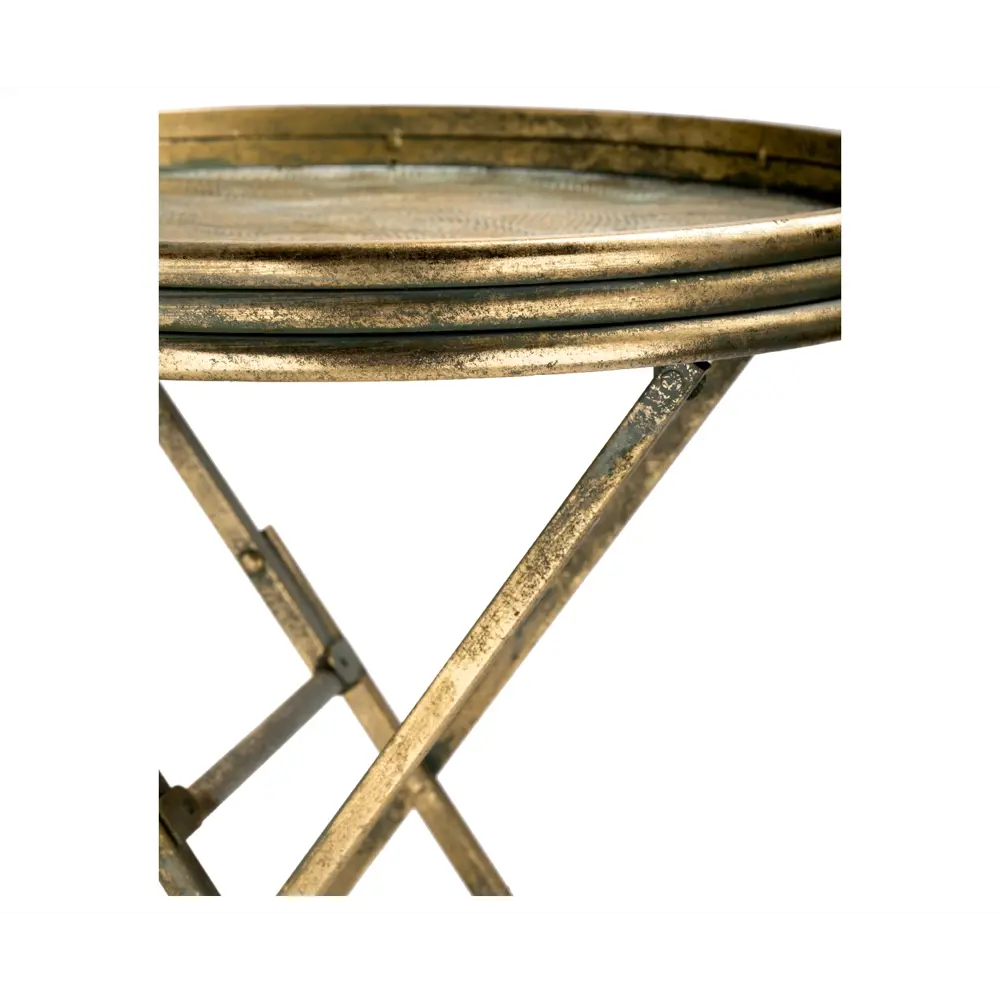 Фото 2 Кофейный столик круглый Гласар 49x42x61 см жёлтый/золотой Фото 2 Кофейный столик круглый Гласар 49x42x61 см жёлтый/золотой