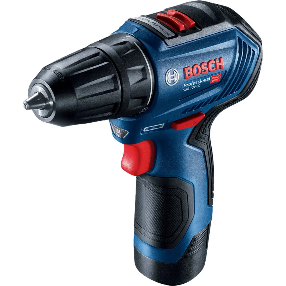 Фото Дрель-шуруповерт аккумуляторная бесщеточная Bosch Professional GSR 12V-30 82679908, 12 В Li-Ion 2x2 Ач Фото Дрель-шуруповерт аккумуляторная бесщеточная Bosch Professional GSR 12V-30 82679908, 12 В Li-Ion 2x2 Ач