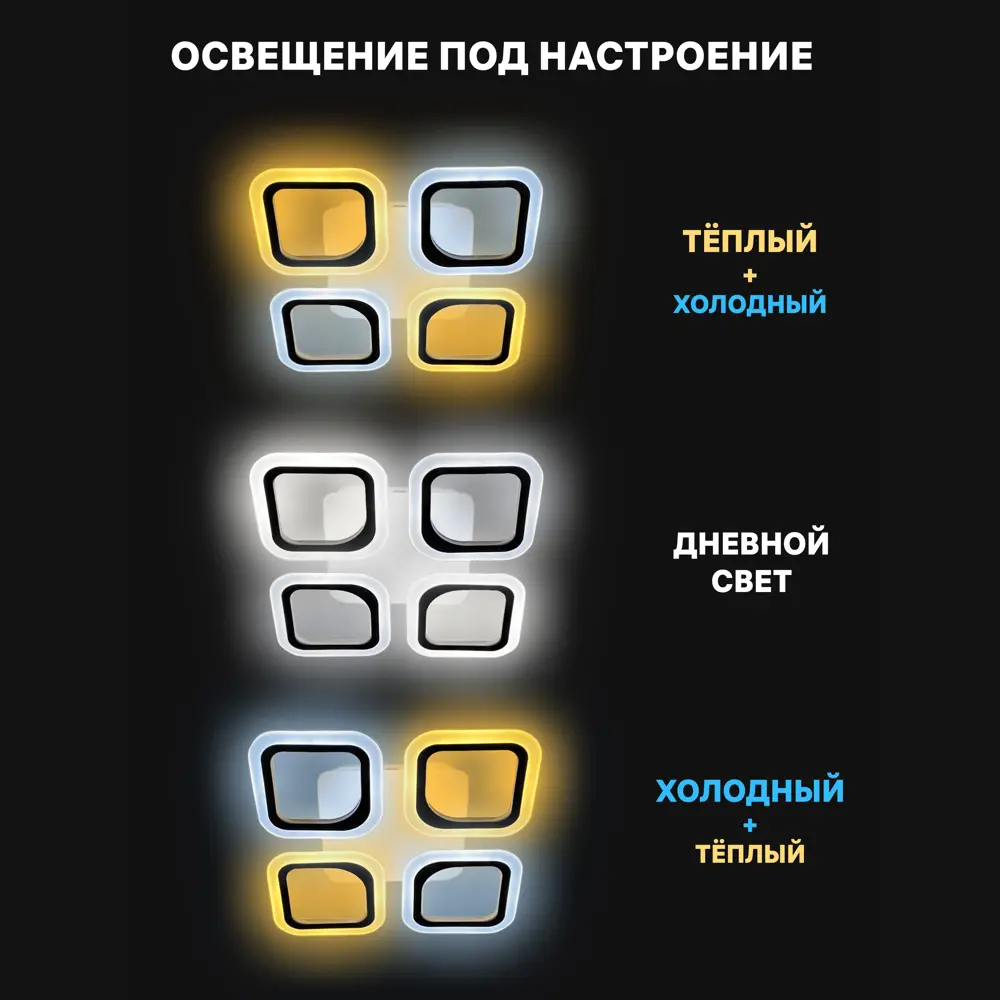 Фото 3 Люстра потолочная светодиодная RITTER 52395 6 с пультом управления 20 м² изменение оттенков белого цвет белый Фото 3 Люстра потолочная светодиодная RITTER 52395 6 с пультом управления 20 м² изменение оттенков белого цвет белый