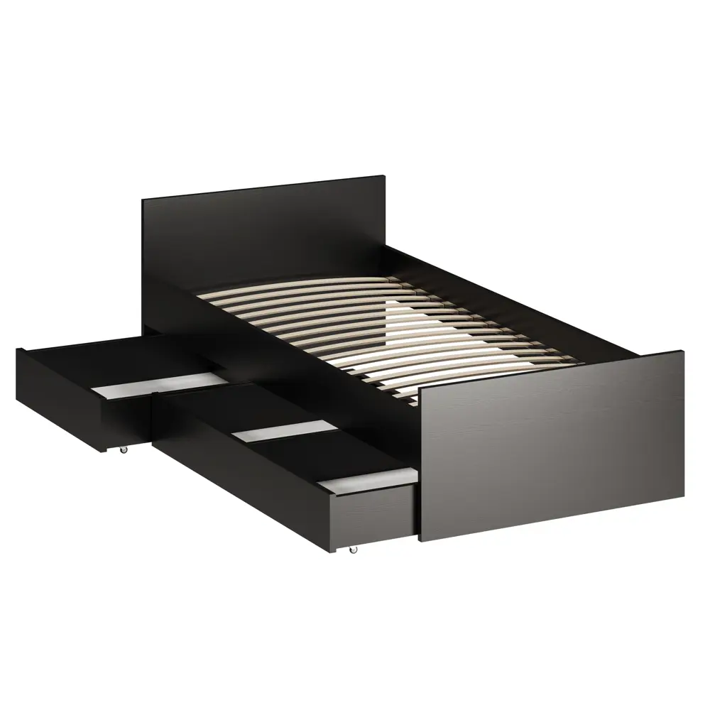 Фото 4 Кровать односпальная Гуд Лакк Орион С-2022.6 96x65x206 см цвет венге Фото 4 Кровать односпальная Гуд Лакк Орион С-2022.6 96x65x206 см цвет венге