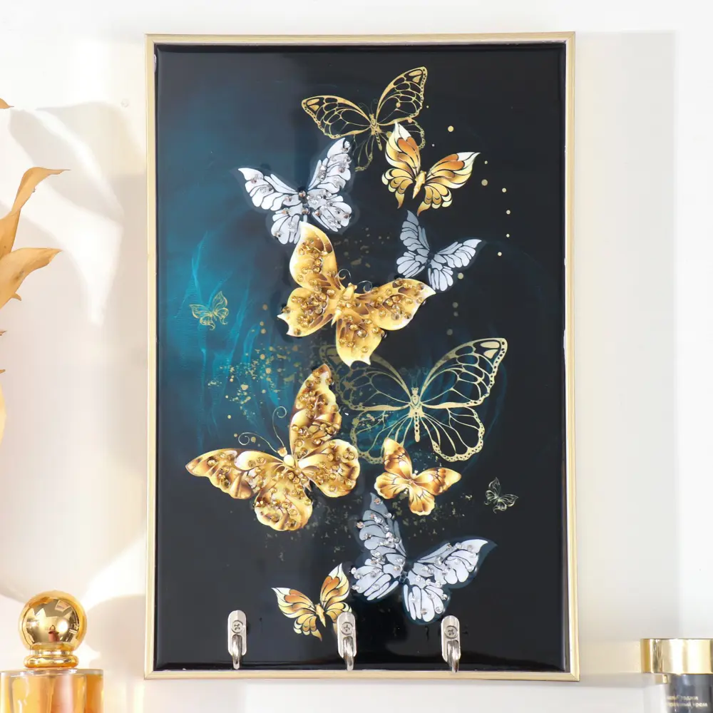 Фото Ключница Simaland "Волшебные бабочки" МДФ, 29x1.8x19 см, цвет синий Фото Ключница Simaland "Волшебные бабочки" МДФ, 29x1.8x19 см, цвет синий