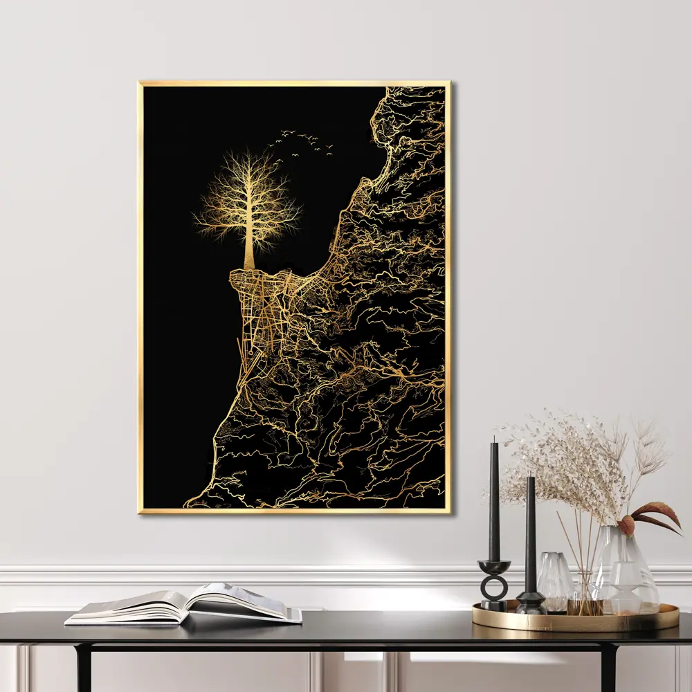 Фото Картина в раме Grafis-art "Золотое дерево I" 73x53 см Фото Картина в раме Grafis-art "Золотое дерево I" 73x53 см