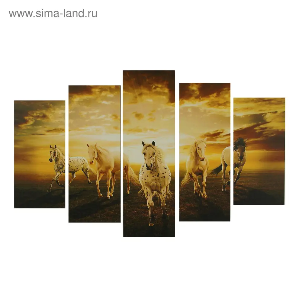 Фото Картина без обрамления Сюжет "Лошади света" 80x125 см Фото Картина без обрамления Сюжет "Лошади света" 80x125 см