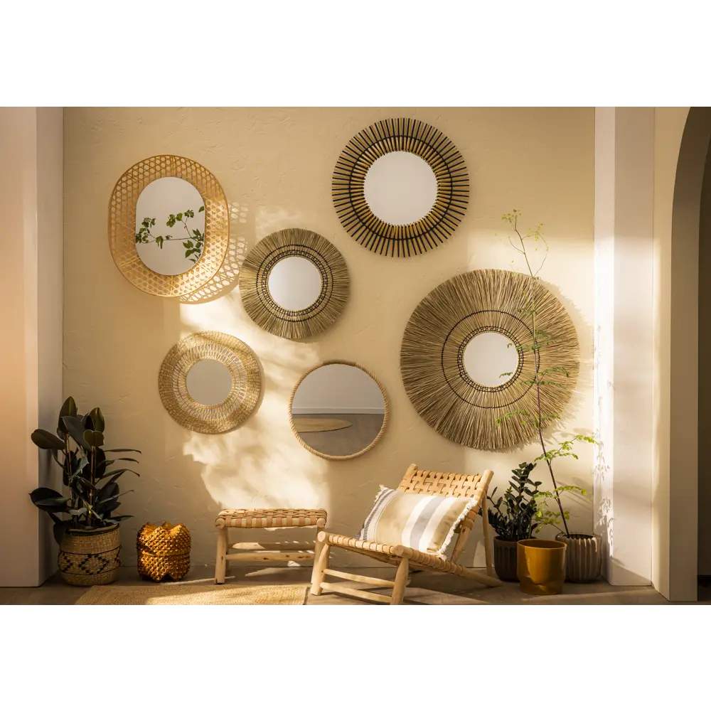 Фото 10 Зеркало декоративное Inspire Palmeira Natural овальное 65x78 см Фото 10 Зеркало декоративное Inspire Palmeira Natural овальное 65x78 см