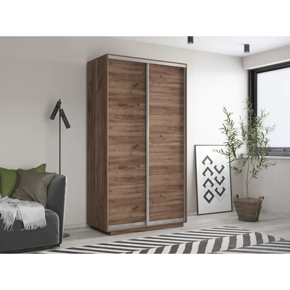 Фото Шкаф-купе Мебельная компания Е1 Экспресс Хит Элемент 220x120x60 см ЛДСП цвет крафт табачный