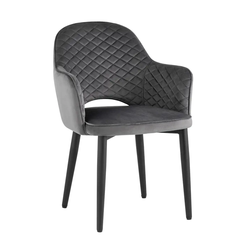 Фото 2 Кухонный стул Stool Group Диамант new 82x64x49 см велюр цвет серый Фото 2 Кухонный стул Stool Group Диамант new 82x64x49 см велюр цвет серый