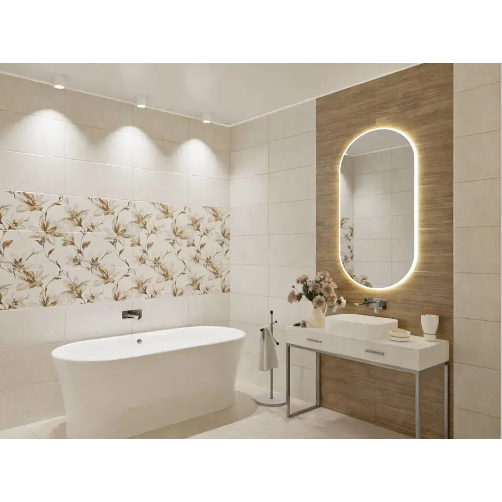 Фото Керамическая плитка Azori 17 00-00000541 31.5x63см 1.59 м² цвет бежевый, цена за упаковку Фото Керамическая плитка Azori 17 00-00000541 31.5x63см 1.59 м² цвет бежевый, цена за упаковку