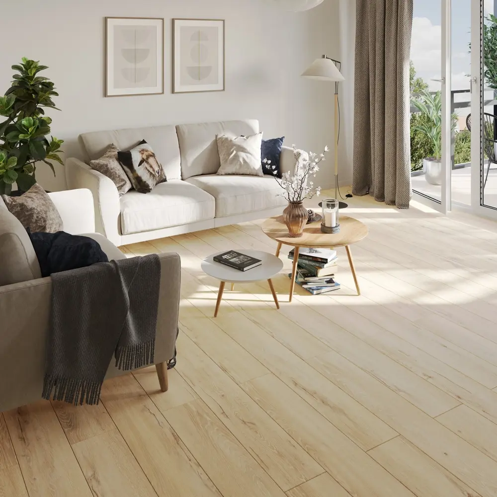 Фото 2 Ламинат Egger Classic Дуб Мелба Бежевый 33 класс толщина 8 мм с фаской 1.995 м², цена за упаковку Фото 2 Ламинат Egger Classic Дуб Мелба Бежевый 33 класс толщина 8 мм с фаской 1.995 м², цена за упаковку