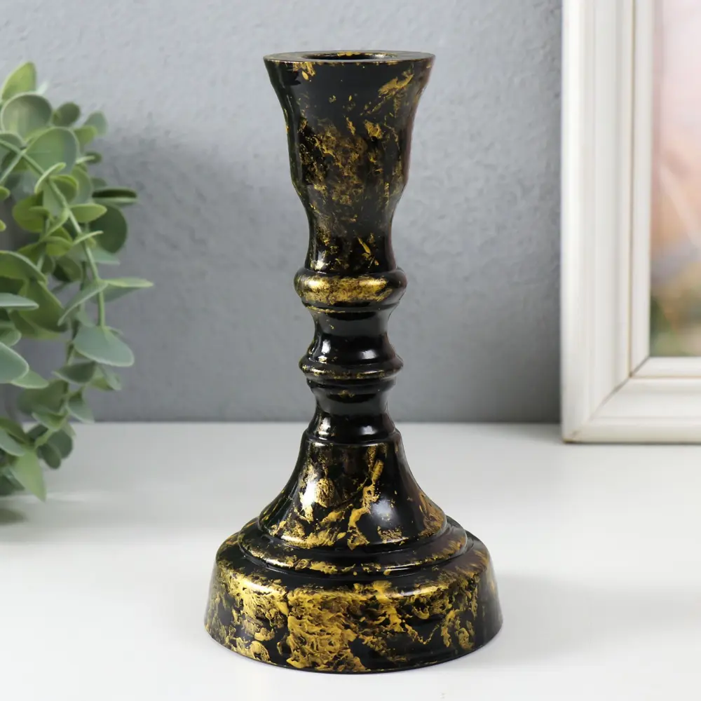 Фото Подсвечник стеклянный Evis "Винтаж. Кристофф" 16.5x8.5 см золотой узор Фото Подсвечник стеклянный Evis "Винтаж. Кристофф" 16.5x8.5 см золотой узор